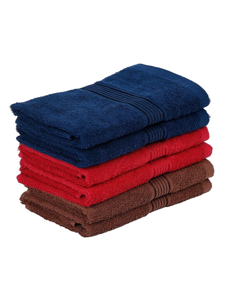 Kopa by Bianca 400 GSM 100% Cotton Soft Terry Towel l 6pc Hand Towel l Towel for Women l Gym Towel for Men Workout l D`Ross l Arctic Blue-Crimson - Image 3