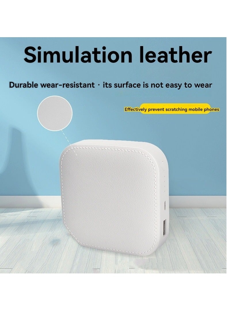 20000 Mah Power Bank With Large Capacity, Creative Ultra-thin Portable Mini Power Bank (White) - Image 1