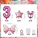 Kaemi 10Pcs Mini Mouse Balloons Pink Huge Bow Birthday Number Balloons Set Aluminum Foil Balloons for Baby Shower 3rd Birthday Party Decorations - Image 4