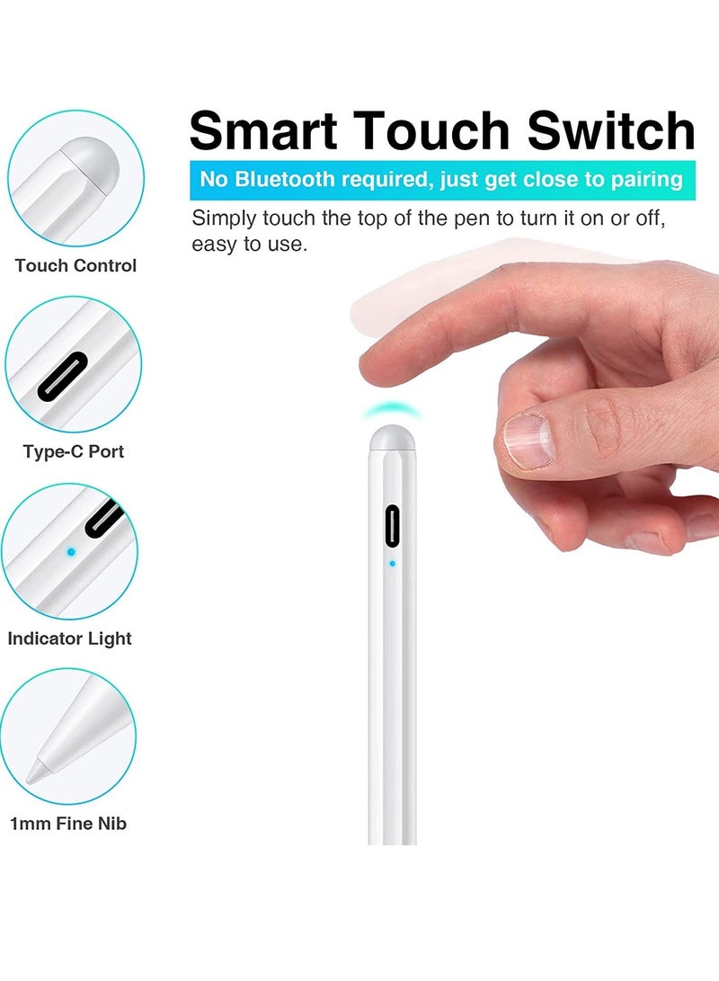 ELTRAZONE Stylus Pen for Apple iPad - Pencil 2nd Generation for iPad 2018-2022, High Precision iPad Pen, Palm Rejection Stylus Pen for iPad 9 8 7 6, iPad Pro 11/12.9, iPad Air 5 4 3, Pad Mini 6. 5 - Image 5