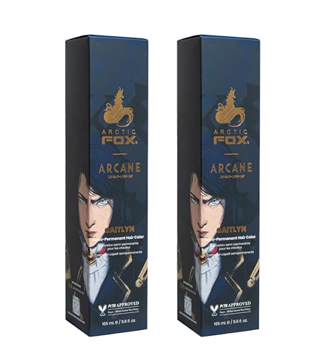 Arctic Fox Semi Permanent Hair Dye Vegan Cruelty Free Deep Navy Blue Ammonia Free Fade Resistant Arcane Caitlyn For All Hair Types 56 Fl Oz Pack of 2 - Image 1