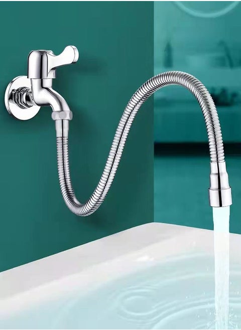 360-Degree Easy-to-Clean and Flexible Faucet Sprayer Extension Tube, Splash-Proof Universal Spout Extender, Mop Pool Extension Tube Can Be Shaped and Bent