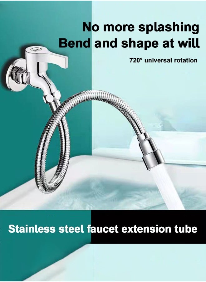 360-Degree Easy-to-Clean and Flexible Faucet Sprayer Extension Tube, Splash-Proof Universal Spout Extender, Mop Pool Extension Tube Can Be Shaped and Bent