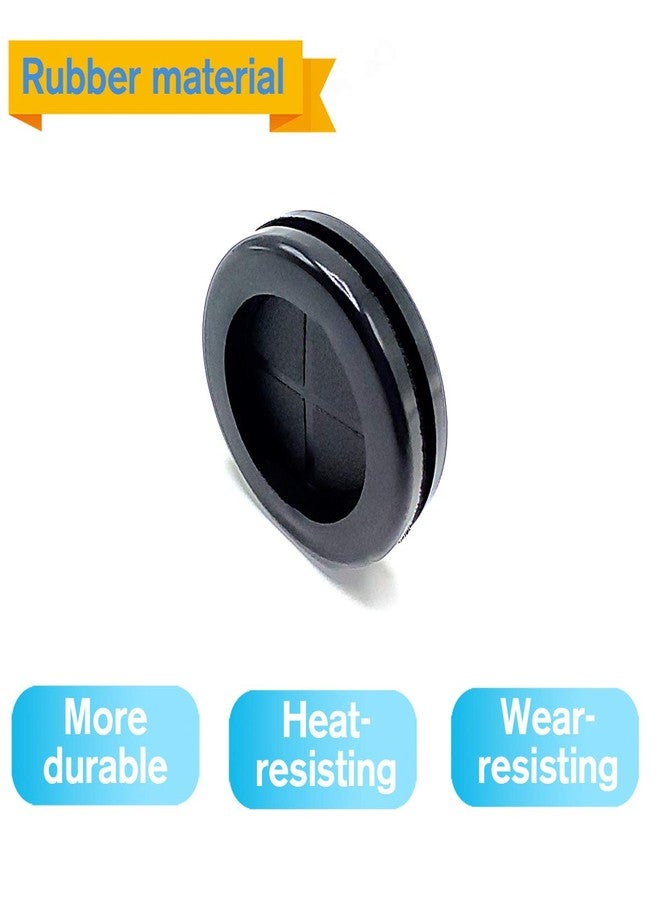 ECUDIS 1-3/16" ID 1-1/2" Drill Hole Rubber Grommets Firewall Hole Plugs Wire Protection(Round, 8 Pcs) - Image 2