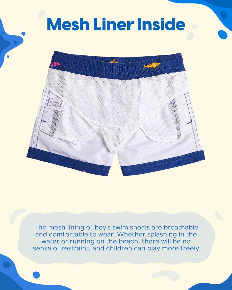 maamgic Boys Swim Trunks Toddler Swim Shorts Little Boys Bathing Suit Swimsuit Toddler Boy Swimwear,Royal Blue,3 T - Image 3