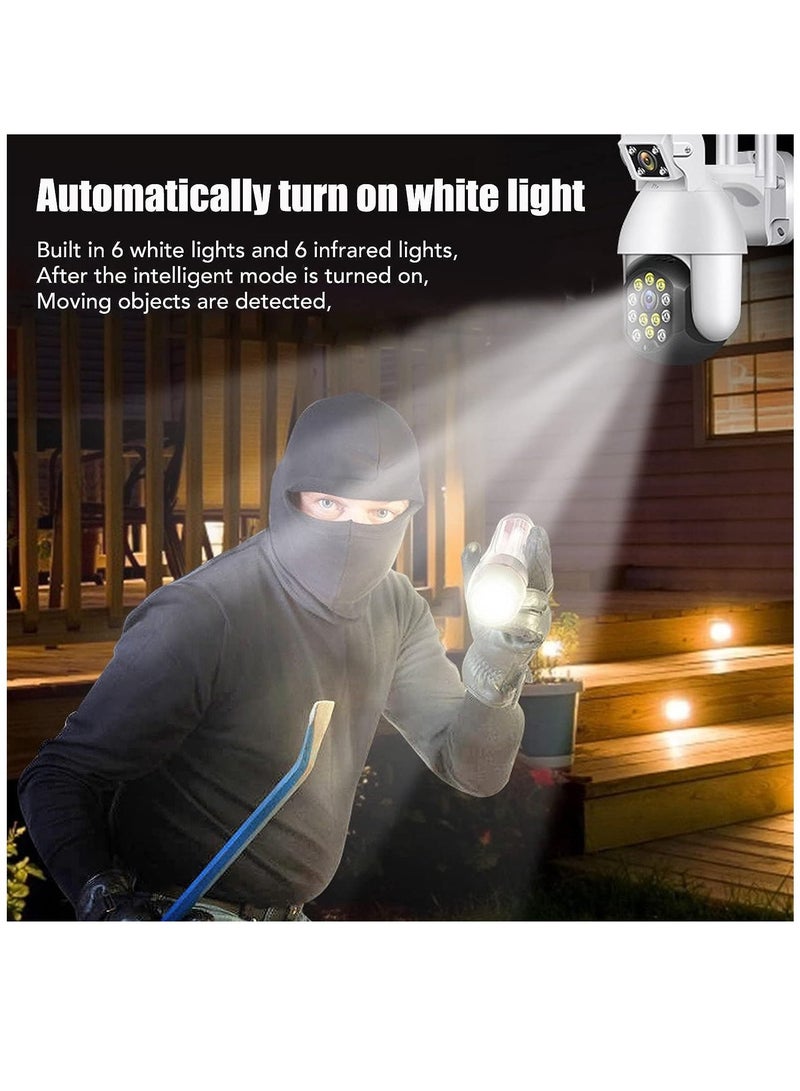 Generic Surveillance Camera Security Camera Dual Lens Fixed Point PTZ Monitoring Waterproof for Outdoors Gardens Fish Pond Scenic Spots Projects  - Image 3