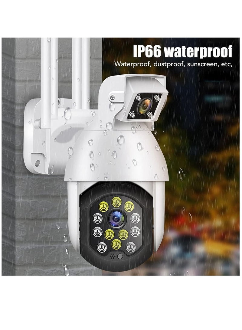 Generic Surveillance Camera Security Camera Dual Lens Fixed Point PTZ Monitoring Waterproof for Outdoors Gardens Fish Pond Scenic Spots Projects  - Image 4
