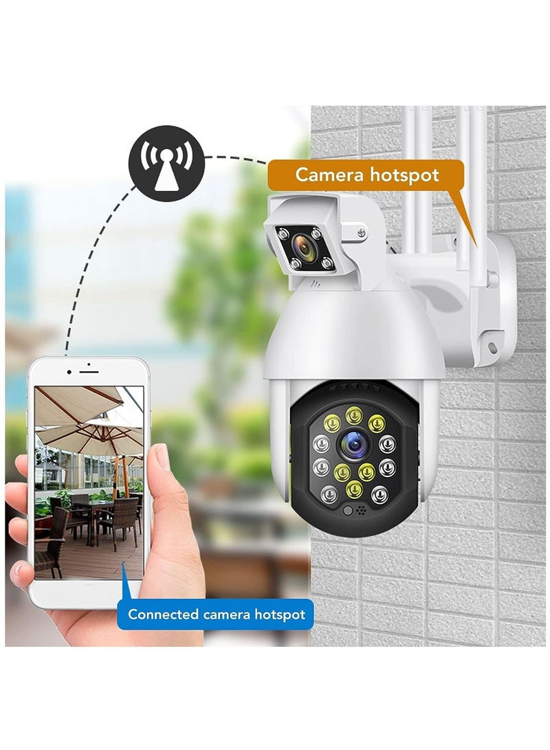 Generic Surveillance Camera Security Camera Dual Lens Fixed Point PTZ Monitoring Waterproof for Outdoors Gardens Fish Pond Scenic Spots Projects  - Image 5