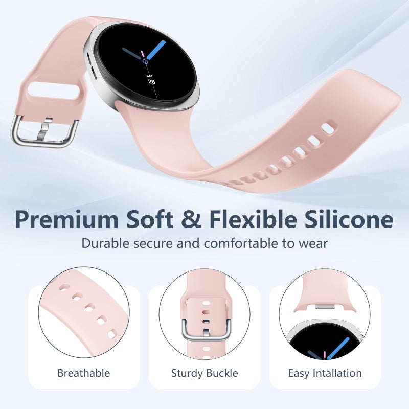 DaQin 10 Pack Bands Compatible with Samsung Galaxy Watch 8 Band 40mm 44mm/Galaxy Watch 8 Classic Band 46mm,Soft Silicone Sport Waterproof Wristband Replacement Strap for Samsung Galaxy Watch Women Men - Image 2