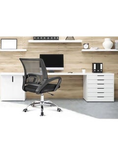 LW Mesh Adjustable Office Chair with Metal Leg Black  - Image 2