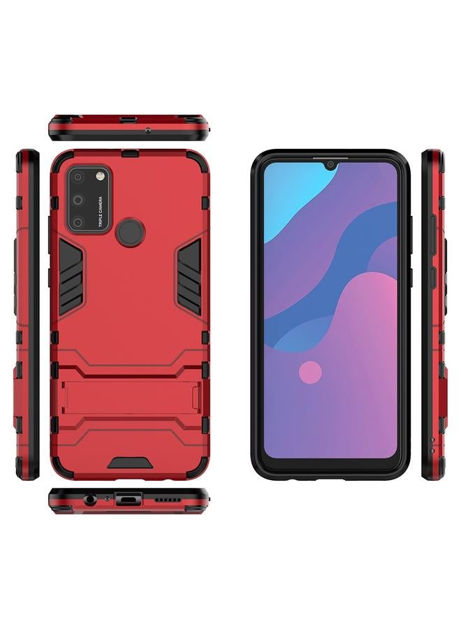اس-توب جراب لهاتف Huawei Honor 9A مصنوع من مادة PC + TPU ومضاد للسقوط مع حامل غير مرئي - Image 2