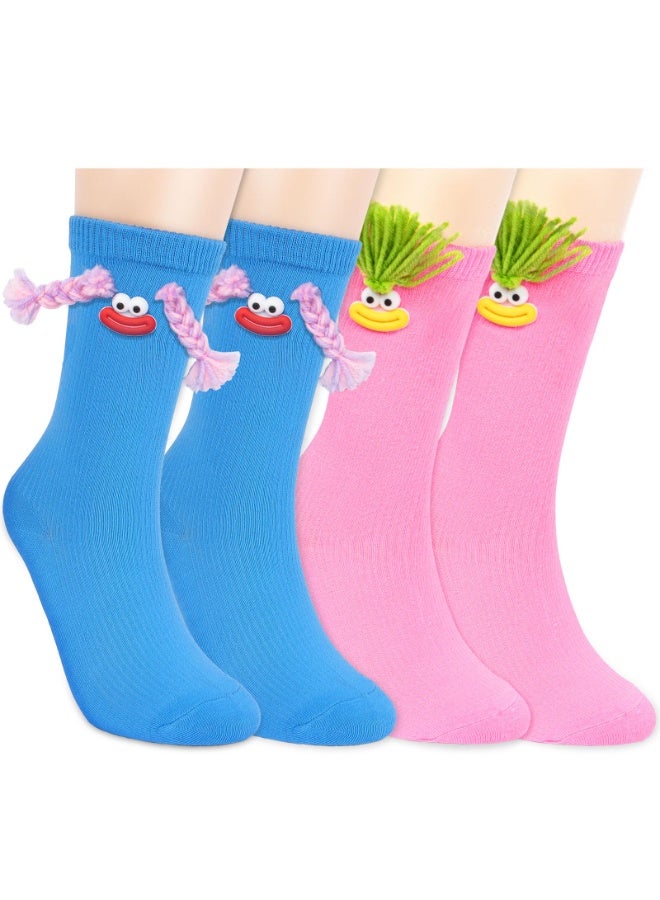 NajmStyle Funny Crazy Socks 2 Pairs Novelty Cartoon Socks for Boys and Girls, Colorful and Cute, Perfect for Gag Gifts, Party Favors, Birthday Presents, and Fun Everyday Wear - Image 1