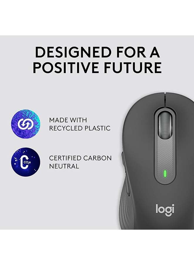 Logitech Signature M650 Wireless Mouse - For Small to Medium Sized Hands, 2-Year Battery, Silent Clicks, Customizable Side Buttons, Bluetooth, for PC/Mac/Multi-Device/Chromebook - Graphite - Image 5