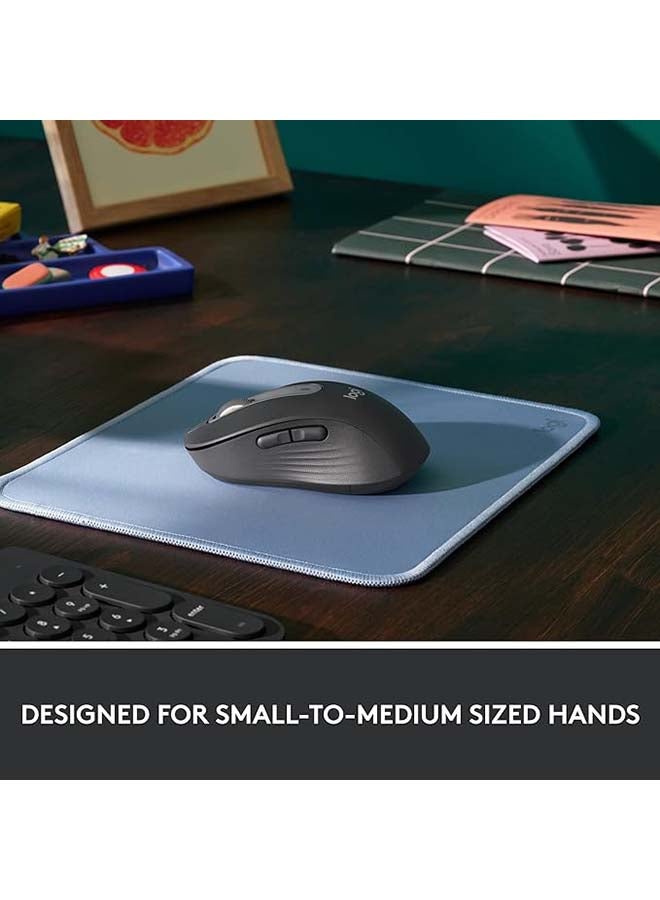 Logitech Signature M650 Wireless Mouse - For Small to Medium Sized Hands, 2-Year Battery, Silent Clicks, Customizable Side Buttons, Bluetooth, for PC/Mac/Multi-Device/Chromebook - Graphite - Image 3