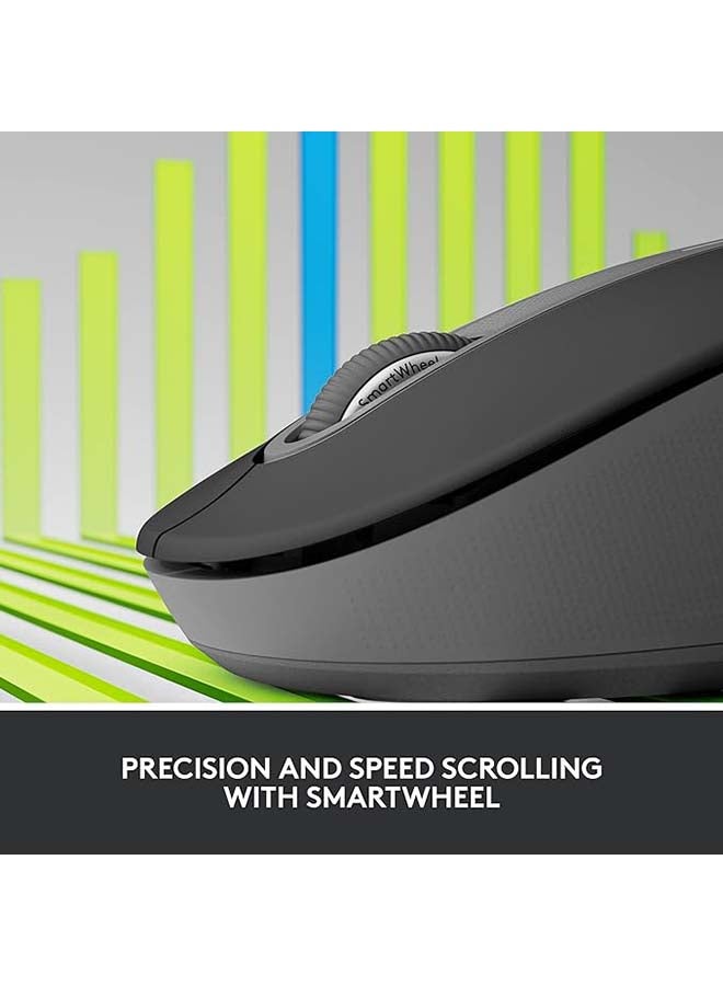 Logitech Signature M650 Wireless Mouse - For Small to Medium Sized Hands, 2-Year Battery, Silent Clicks, Customizable Side Buttons, Bluetooth, for PC/Mac/Multi-Device/Chromebook - Graphite - Image 2