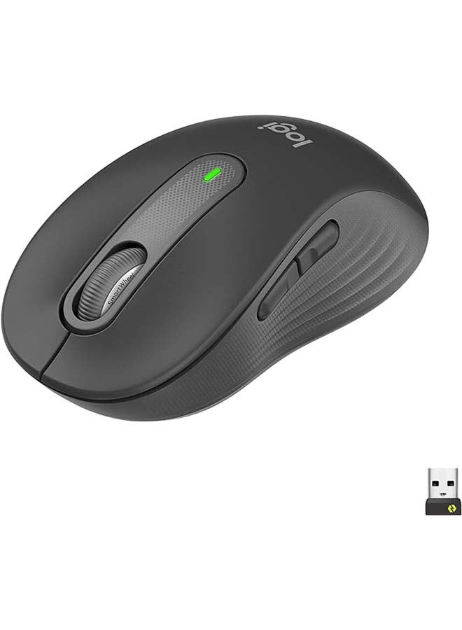 Logitech Signature M650 Wireless Mouse - For Small to Medium Sized Hands, 2-Year Battery, Silent Clicks, Customizable Side Buttons, Bluetooth, for PC/Mac/Multi-Device/Chromebook - Graphite - Image 1