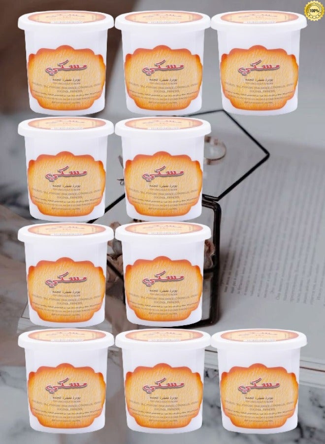 Banafa 10 Pieces Muski Perfumed Powder 50 Gram - Image 1