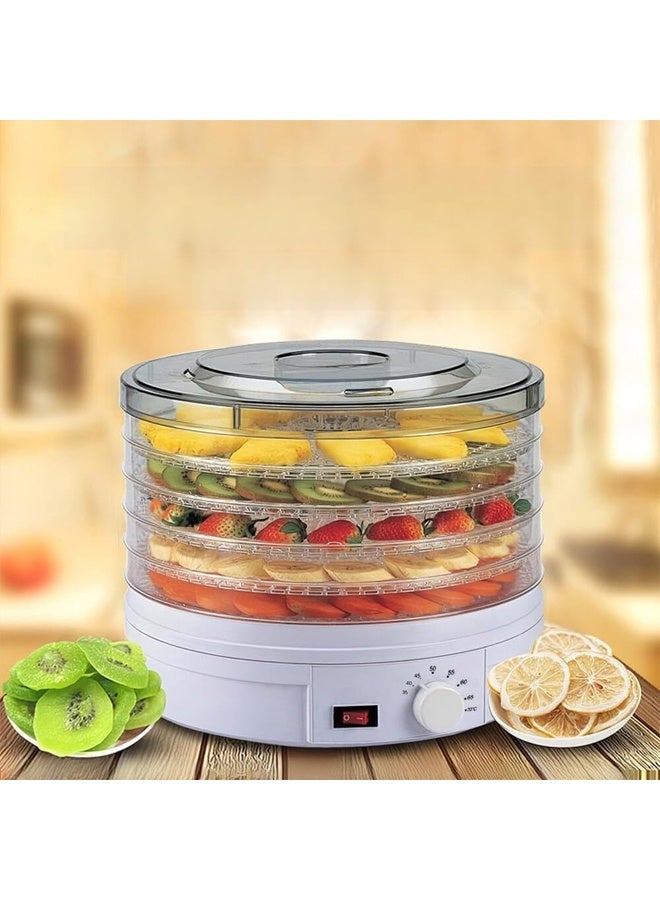 DUNISO Electric Food Dehydrator Machine，5 Tray Tier Fruit Dryer，Beef Jerky Herbs Dryer with Adjustable Thermostat  - Image 1