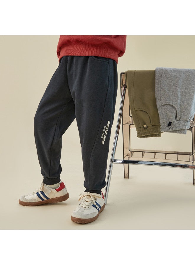 Pants 2025 Spring/autumn Collection, Mid-to-large Kids' Comfortable Breathable Athletic Long Pants, Children's Soft Stretchy Tapered Joggers - Image 4
