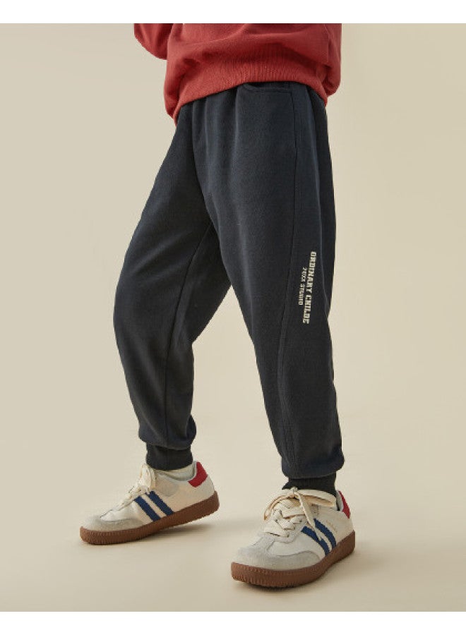Pants 2025 Spring/autumn Collection, Mid-to-large Kids' Comfortable Breathable Athletic Long Pants, Children's Soft Stretchy Tapered Joggers - Image 1