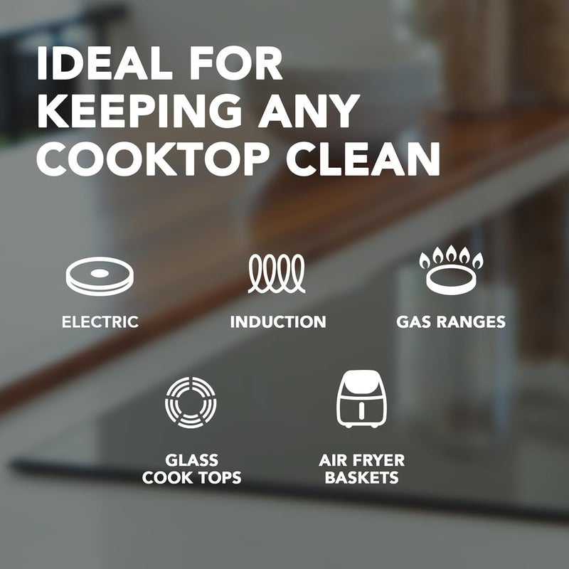 Glass & Ceramic Cooktop, Stove Top & Oven Cleaner Kit – Kitchen Cleaner Cream, 3 Scrubbing Pads & Scraper for Burnt-On Food & Grease, Clean Shine - Safe for Induction, Electric & Gas Cooktops - Image 4