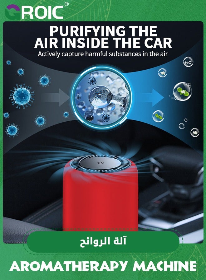 GROIC Car Air Purifier with HEPA Filters，Air Sterilizer with 7 Colors LED Lights,Mini Air Purifier for Car,Air Cleaner with Quiet Auto Mode,Negative Ion Air Purifier,Automobile Aromatherapy Machine - Image 3