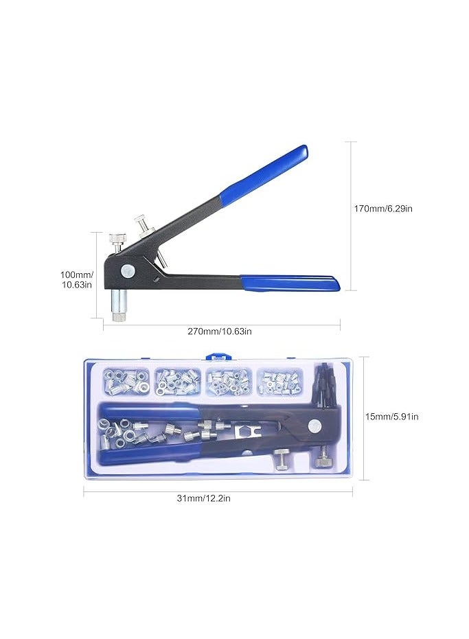 KIIUMI 86 PCS Rivet Nut Tool Kit Set With Storage Box  Blue/Black/Silver - Image 3