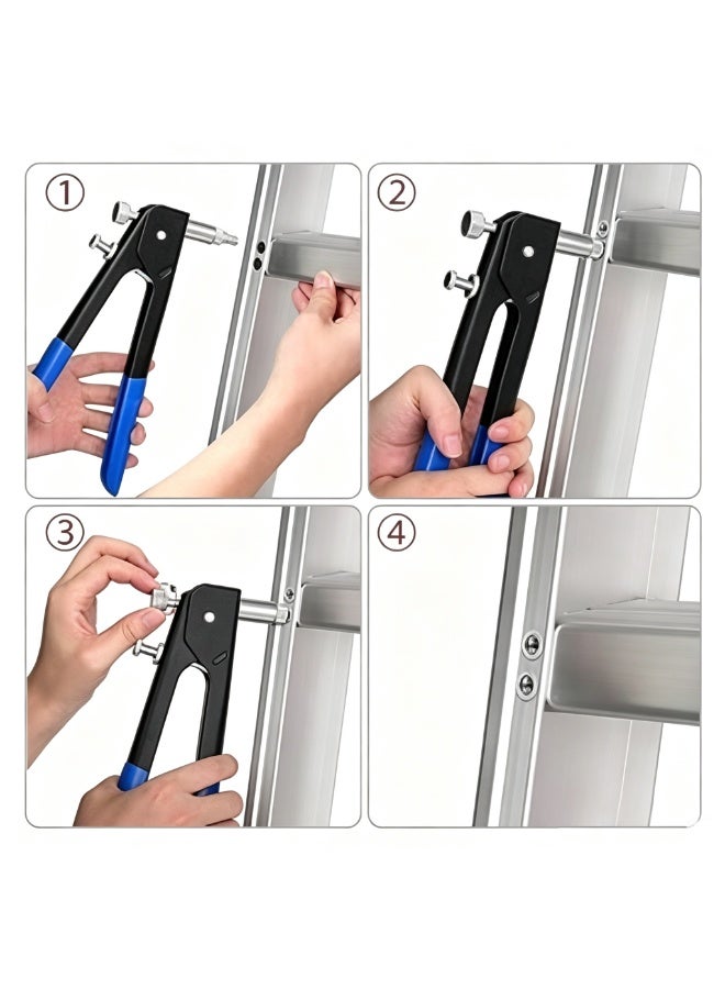 KIIUMI 86PCS Rivet Nut Tool Kit,rivet gun with Rugged Carrying Case,With Blind Rivet Nut Hand Riveter Wrench Threaded Insert Tool Rivet Nut Gun,For Home and Workshop - Image 4