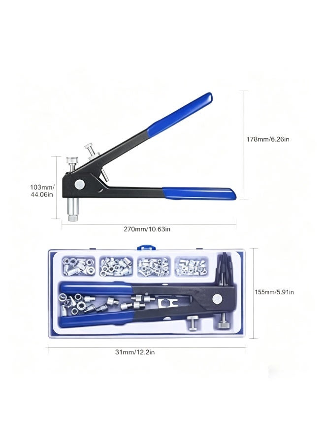 KIIUMI 86PCS Rivet Nut Tool Kit,rivet gun with Rugged Carrying Case,With Blind Rivet Nut Hand Riveter Wrench Threaded Insert Tool Rivet Nut Gun,For Home and Workshop - Image 3
