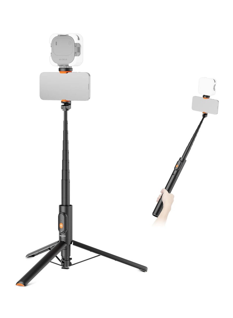 NEEWER BASICS PA992 Quick Release Selfie Stick Tripod for Smartphones – Lightweight, Extendable, Portable - Image 1