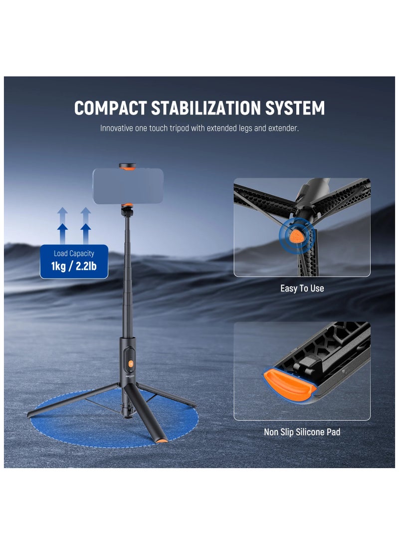 NEEWER BASICS PA992 Quick Release Selfie Stick Tripod for Smartphones – Lightweight, Extendable, Portable - Image 5