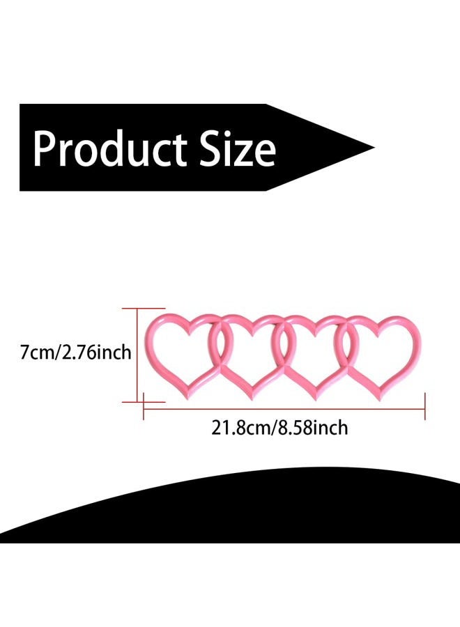 Middrivr Love Heart Logo Rear Trunk Emblem, 3D Badge Decal Sticker, Car Accessories Exterior Decoration, Car Replacement 3D Sticker Fit for Audi A3 A4 A5 A6 A8 TT R8 Q3 Q5 Q7 (Pink), 3038 - Image 2