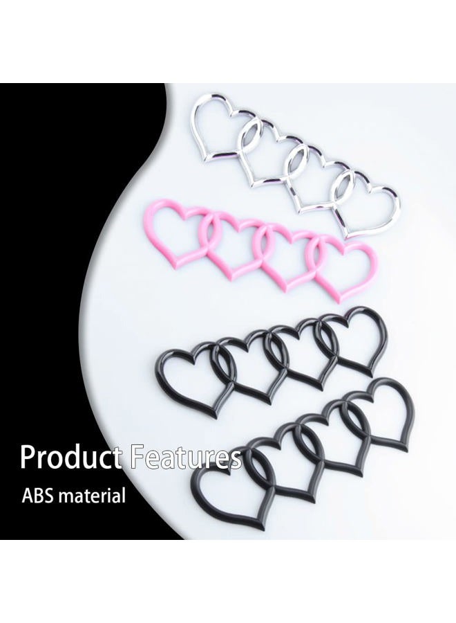 Middrivr Love Heart Logo Rear Trunk Emblem, 3D Badge Decal Sticker, Car Accessories Exterior Decoration, Car Replacement 3D Sticker Fit for Audi A3 A4 A5 A6 A8 TT R8 Q3 Q5 Q7 (Pink), 3038 - Image 5