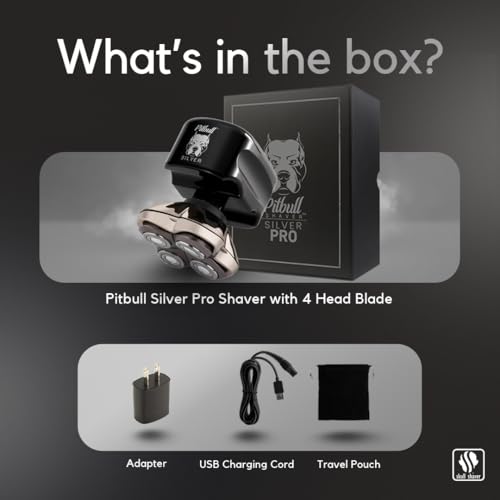 Skull Shaver Pitbull Silver PRO SX5 :Electric Head Shaver for Men, Wet & Dry Bald Head Shaver with Ergonomic Design - Perfect Grooming Kit & Gift for Men - Image 3