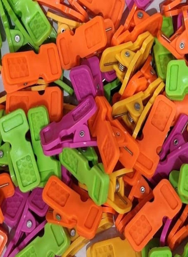 GRIPNOVA 24 Pcs Premium Cloth Clips for Drying Clothes | Heavy-Duty Multipurpose Clothes Pegs (Rainbow Clip) | Strong, Durable Clips for Indoor & Outdoor Use (Medium Size, 24, Piece) - Image 1
