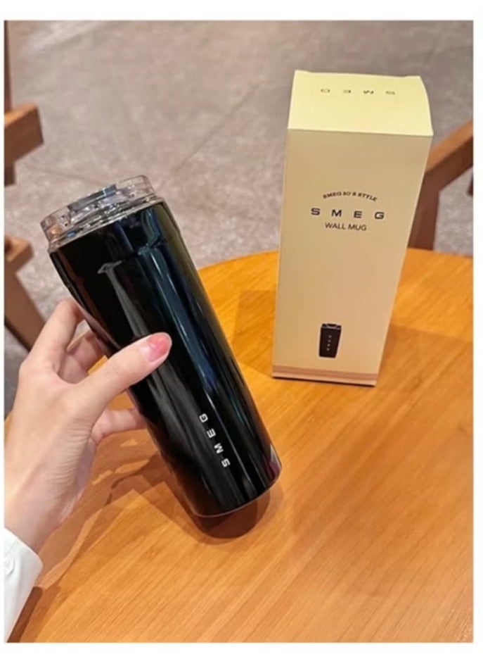 smeg SMEG 550ml Stainless Steel Tumbler - Premium 316 Food-Grade Vacuum Insulation Travel coffee thermos black - Image 2