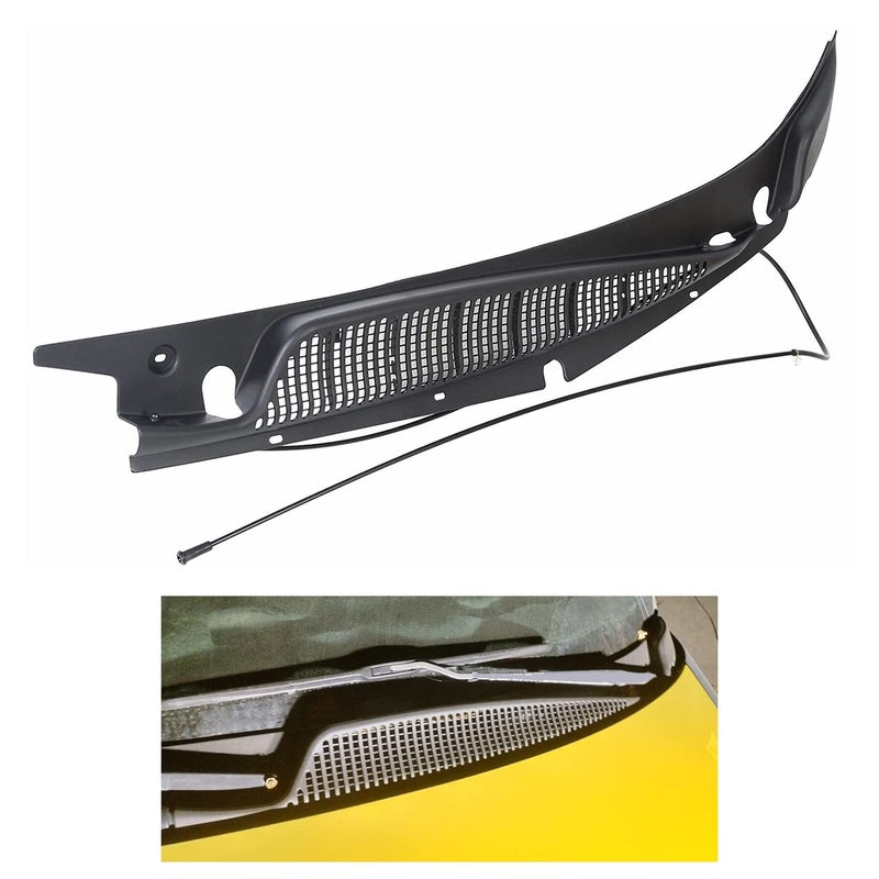ECOTRIC Air Inlet Cowl Compatible with 19962017 Chevy Chevrolet Express GMC Savana Grille Panel Left Driver Side Replacement for 25826329