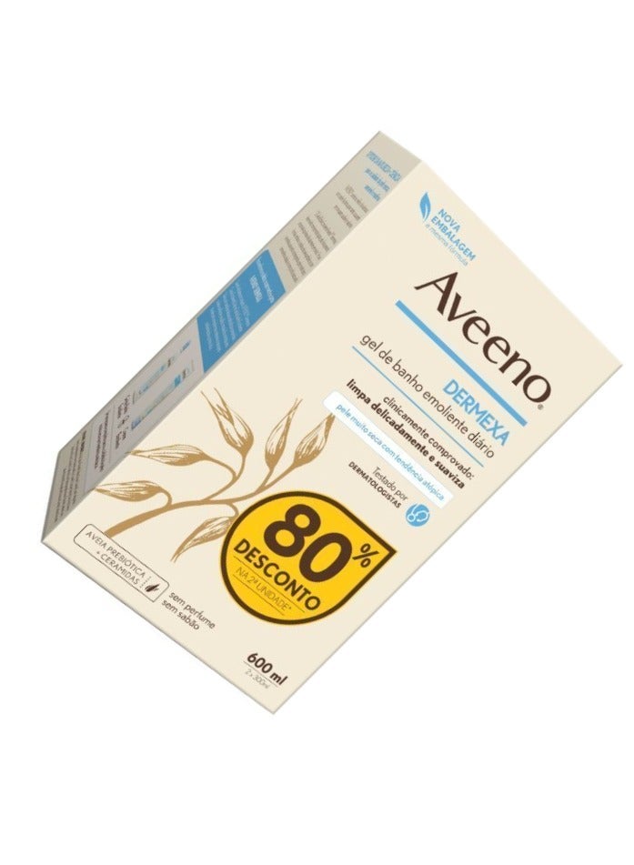 Aveeno Dermexa Duo Daily Emollient Body Wash 2x300ml - Image 3