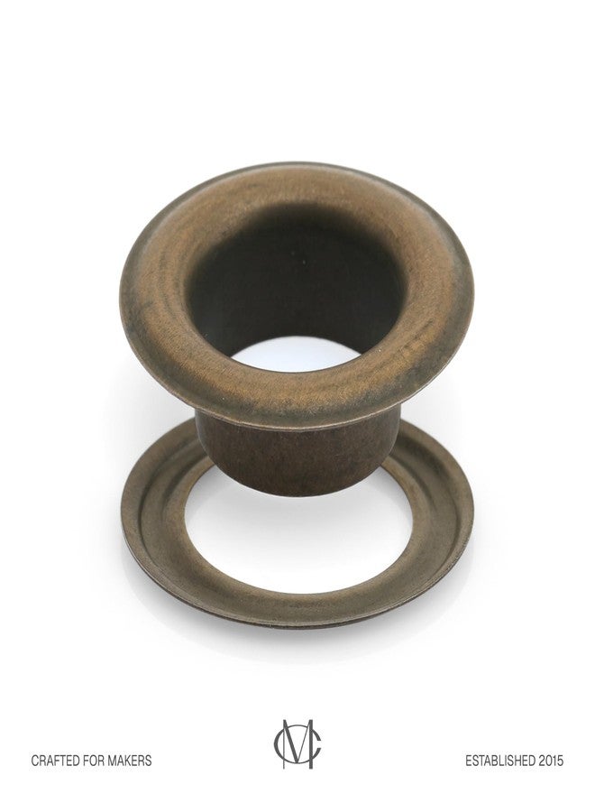 CRAFTMEMORE 1/2" (13 MM) Hole 50 Sets Grommets Eyelets with Washers for Leather, Tarp, Canvas (Antique Brass) - Image 3