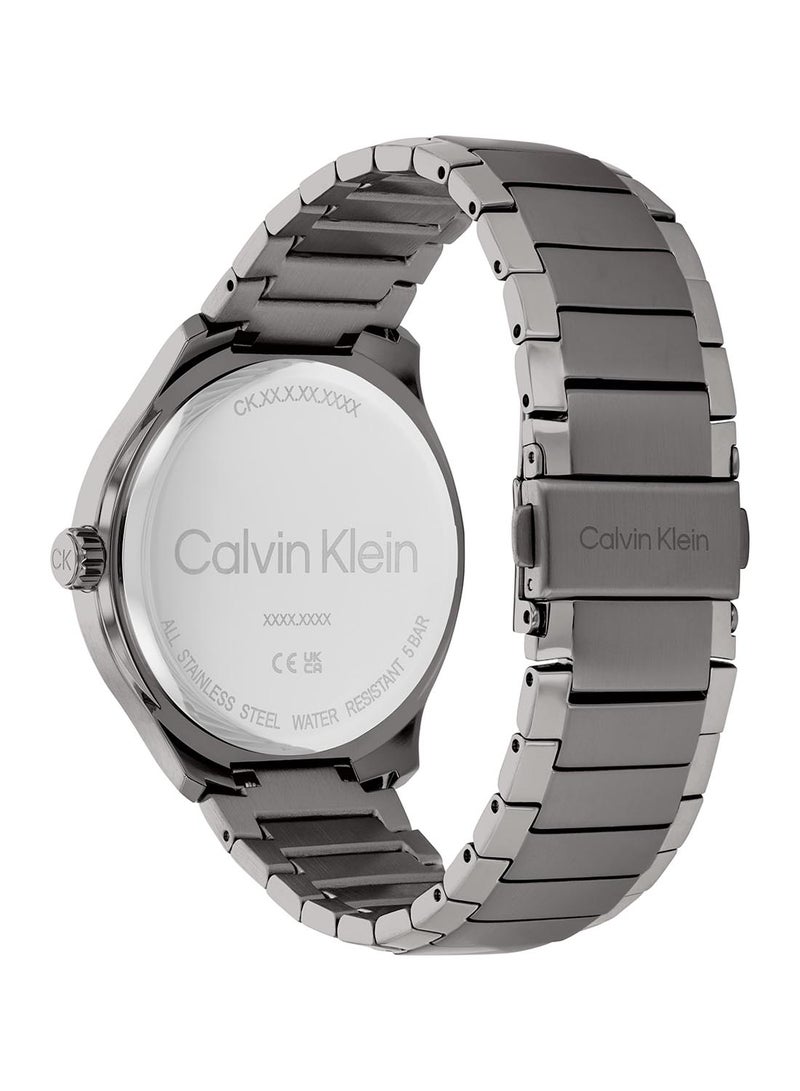 CALVIN KLEIN ساعة يد رجالية بعقارب دائرية الشكل من الستانلس ستيل 25200350 - 43 ملم - Image 3