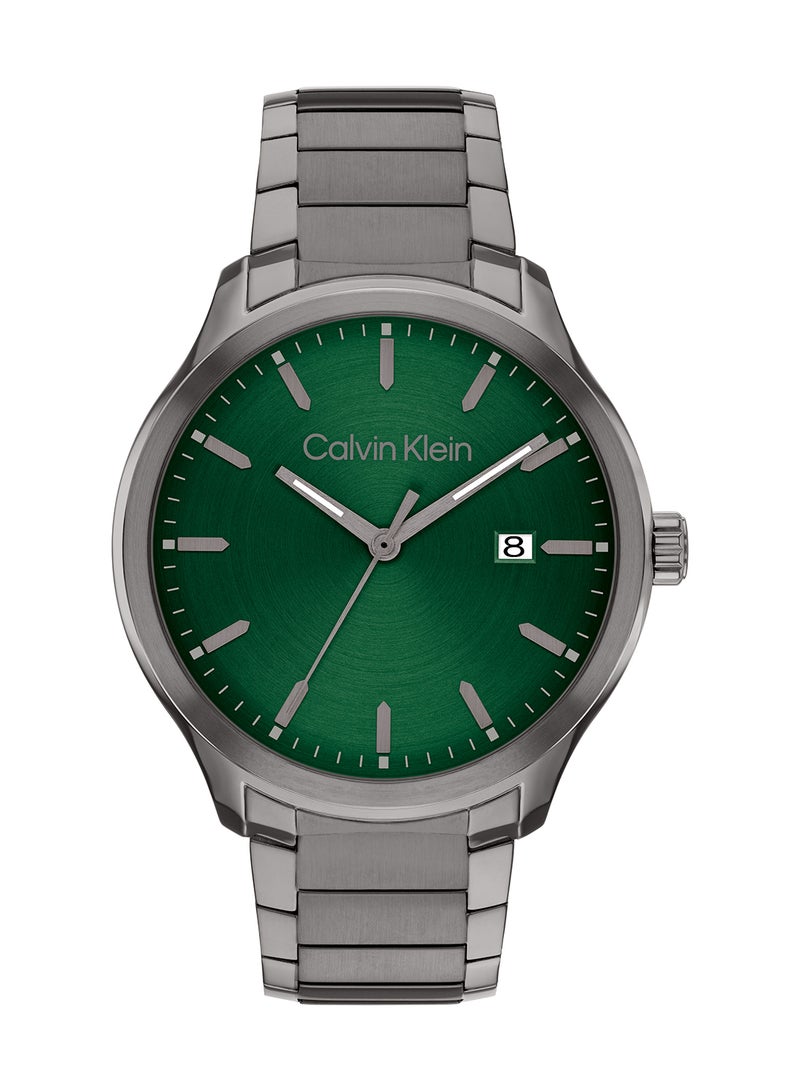CALVIN KLEIN ساعة يد رجالية بعقارب دائرية الشكل من الستانلس ستيل 25200350 - 43 ملم - Image 2