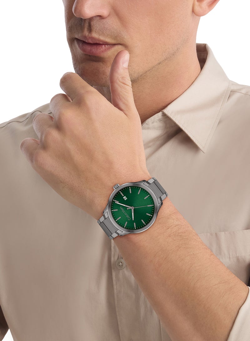 CALVIN KLEIN ساعة يد رجالية بعقارب دائرية الشكل من الستانلس ستيل 25200350 - 43 ملم - Image 4