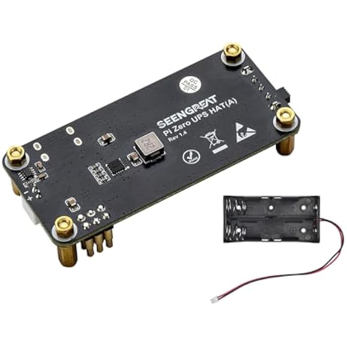 PI ZERO UPS HAT A, UNINTERRUPTIBLE POWER SUPPLY MODULE WITH BA-TTERY MONITORING, COMPATIBLE FOR RASPBERRY PI ZERO SERIES, 3.7 V LI-THIUM BA-TTERY CHARGING & DISCHARGING HAT BOARD - Image 1