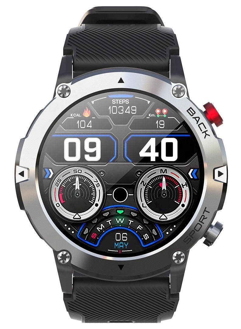 RollsTimi  Smart Watches for Men Women,  Smartwatch with Bluetooth Call IP68 Waterproof 1.32" HD Rugged Tactical Fitness Watch Tracker Heart Rate Monitor  - Image 1