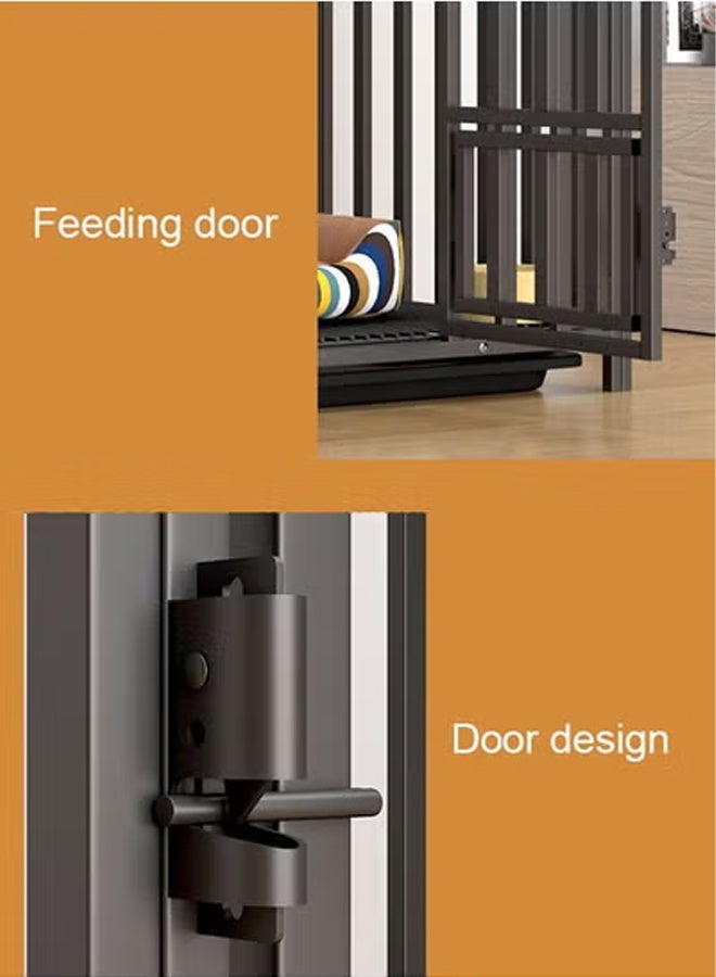 keke Stackable Heavy Duty Luxury Foldable Pet Cage with Wheels and Door - Image 3