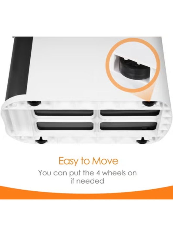 4 Tier Bathroom Organizer and Storage Cabinet – Slim Tall Plastic Floor Storage Cart with Clear Drawers & Wheels, Waterproof Narrow Cabinet for Small Space, Bathroom & Kitchen - Image 4