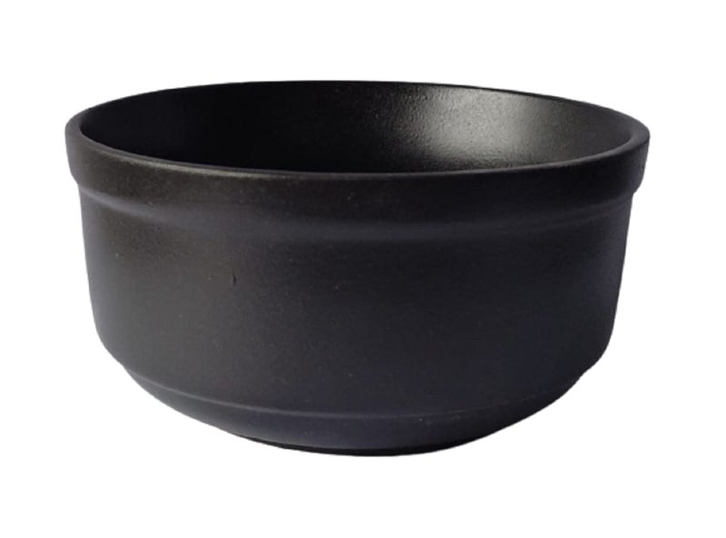 Mkd2 Rise Ceramic Serving Bowl (Black, 200ml) - 1 Piece for Soup, Vegitable, Dessert, Salad - Image 1