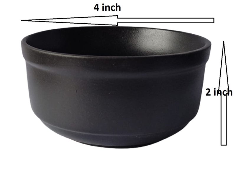 Mkd2 Rise Ceramic Serving Bowl (Black, 200ml) - 1 Piece for Soup, Vegitable, Dessert, Salad - Image 5