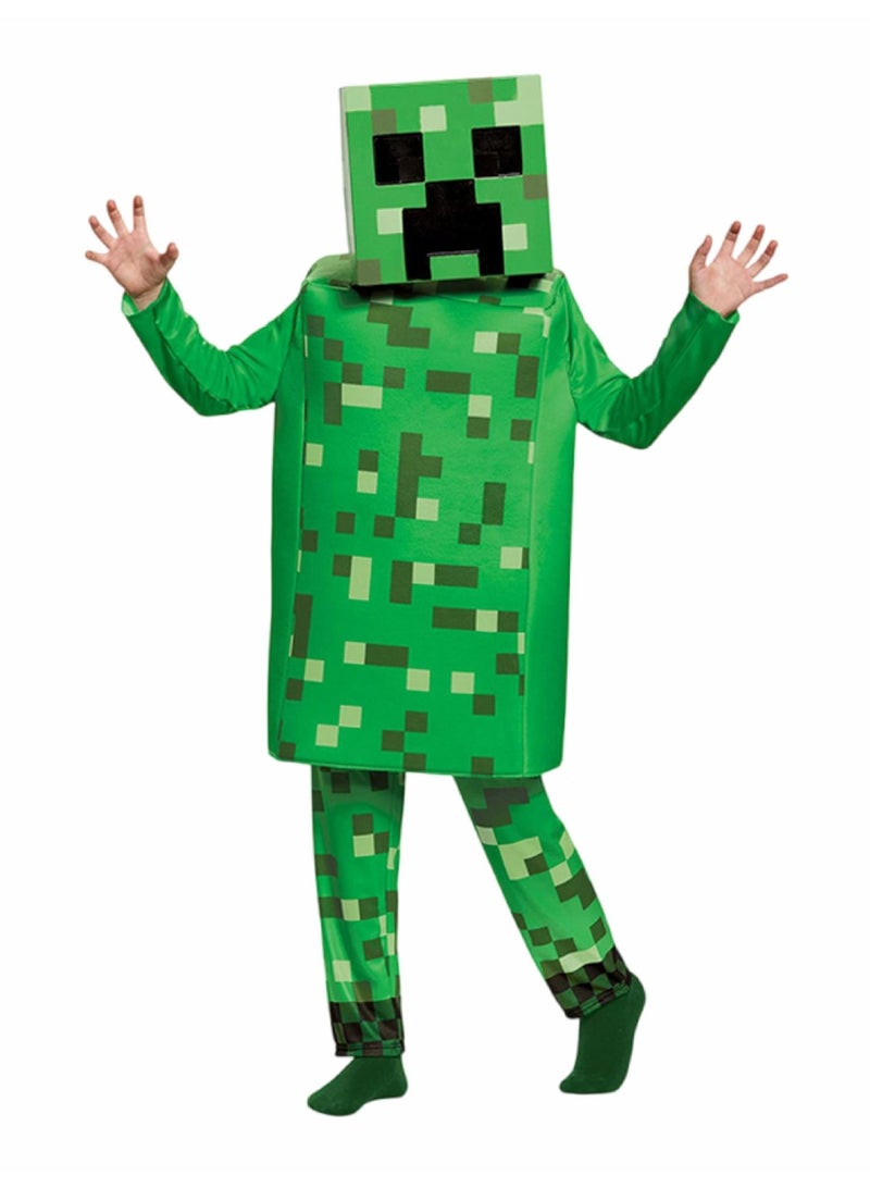 MINECRAFT زي تنكري رسمي فاخر من ماين كرافت أو زي تنكري للأطفال مع غطاء للرأس وبدلة للعب التظاهري وحفلات للأطفال في المهرجانات - Image 1