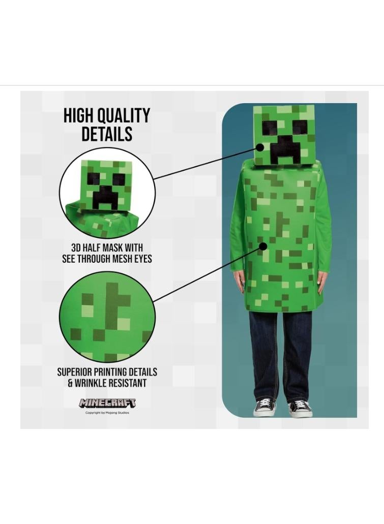 MINECRAFT زي تنكري رسمي فاخر من ماين كرافت أو زي تنكري للأطفال مع غطاء للرأس وبدلة للعب التظاهري وحفلات للأطفال في المهرجانات - Image 2